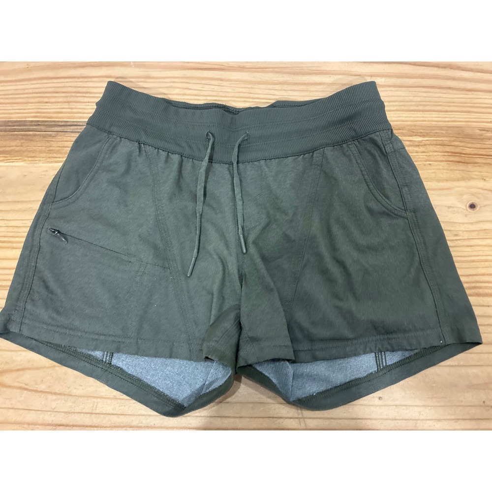 The North Face Aphrodite 2.0 Hiking Shorts Olive Green Womens Small S 3in Inseam